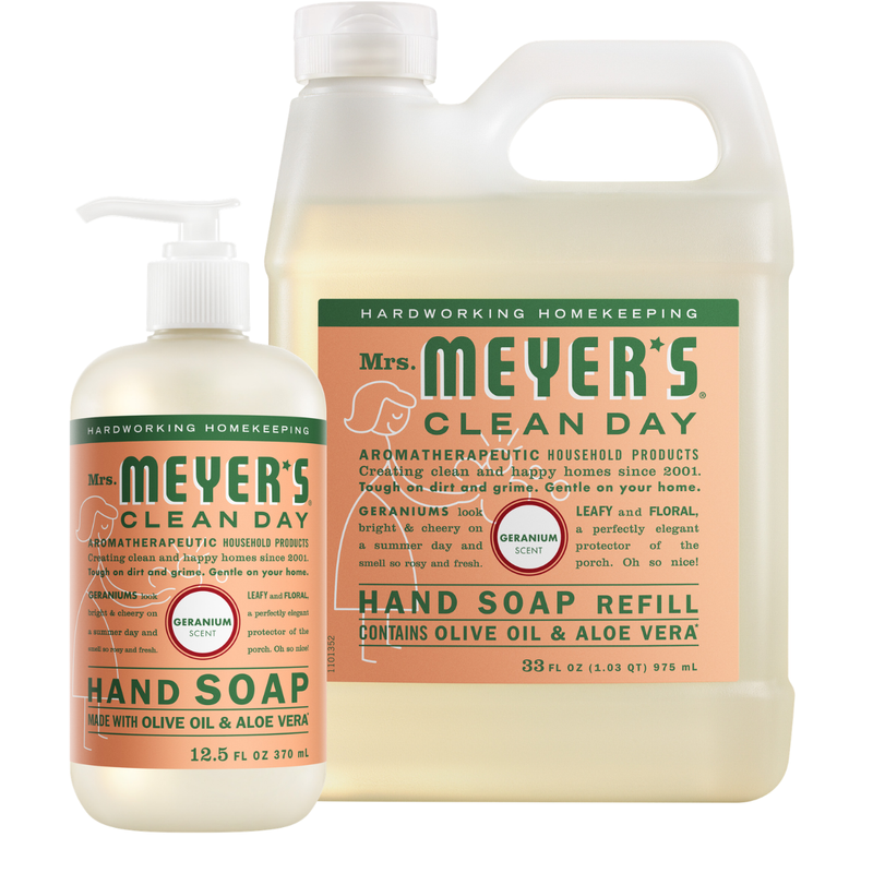 Geranium Liquid Hand Soap &amp; Refill Set